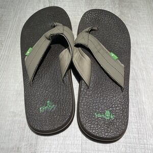 Sanuk Flip Flops Men's Size 8 SMS10880 Beer Cozy Brown Gray Sandal